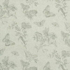Baudin Butterfly Linen Black 5011830 by Schumacher Wallpaper