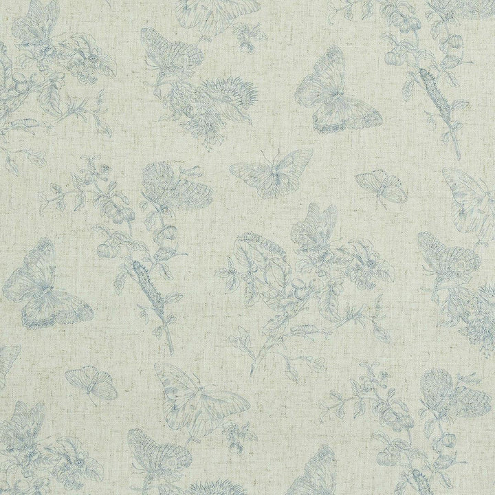 Baudin Butterfly Linen Blue 5011831 by Schumacher Designer Wallpaper Perennial Favorites 26.0" - Swanky Fabrics -