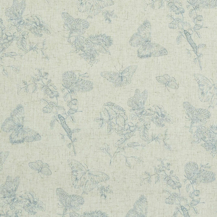 Baudin Butterfly Linen Blue 5011831 by Schumacher Wallpaper Perennial Favorites 26.0" - Fabric Carolina -