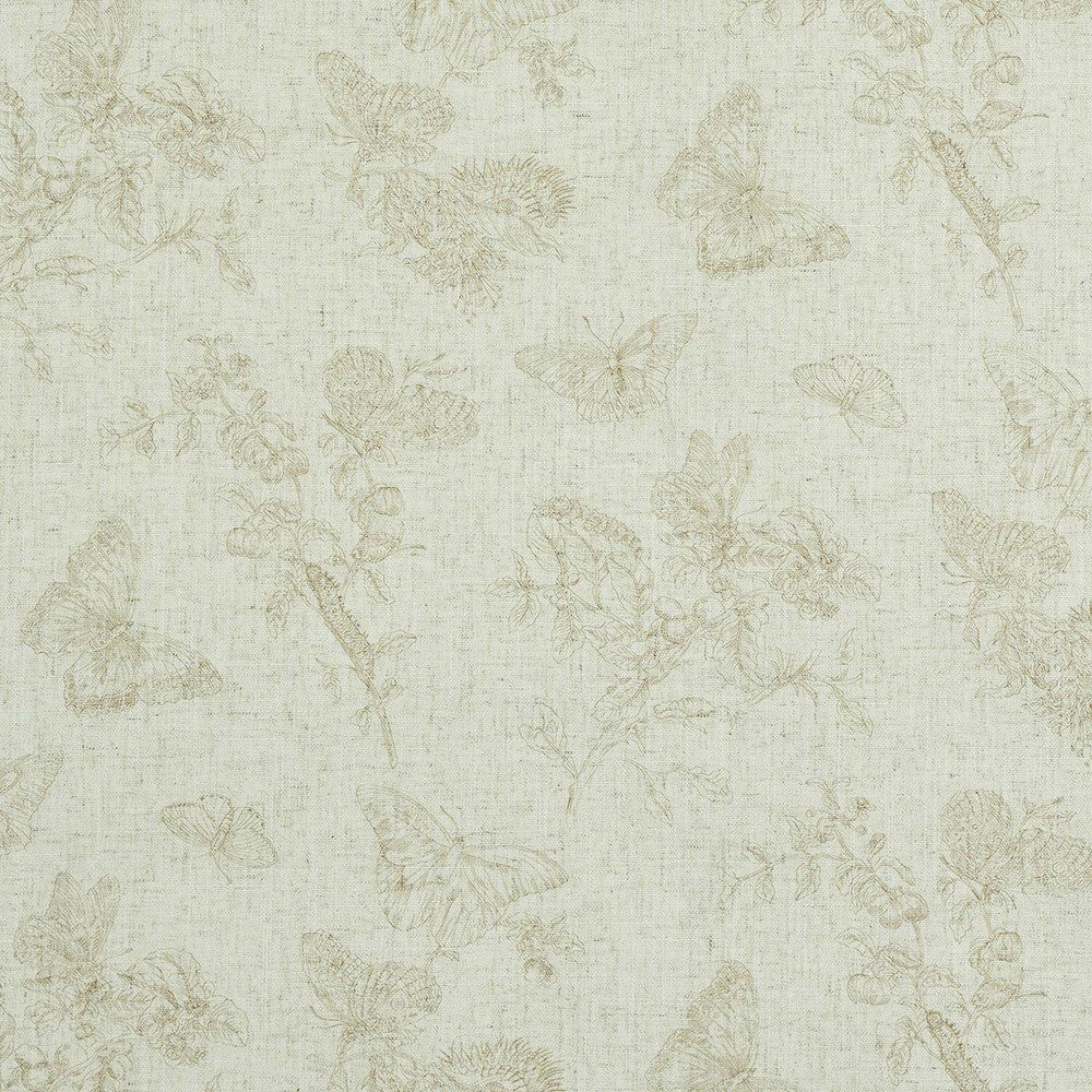 Baudin Butterfly Linen Natural 5011832 by Schumacher Wallpaper Perennial Favorites 26.0" - Fabric Carolina -