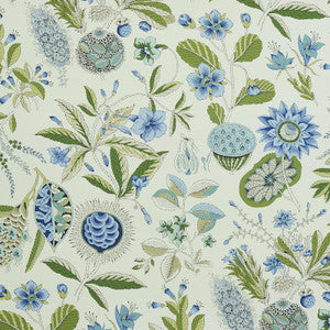 Roca Redonda Blue & Ivory 5011620 by Schumacher Wallpaper