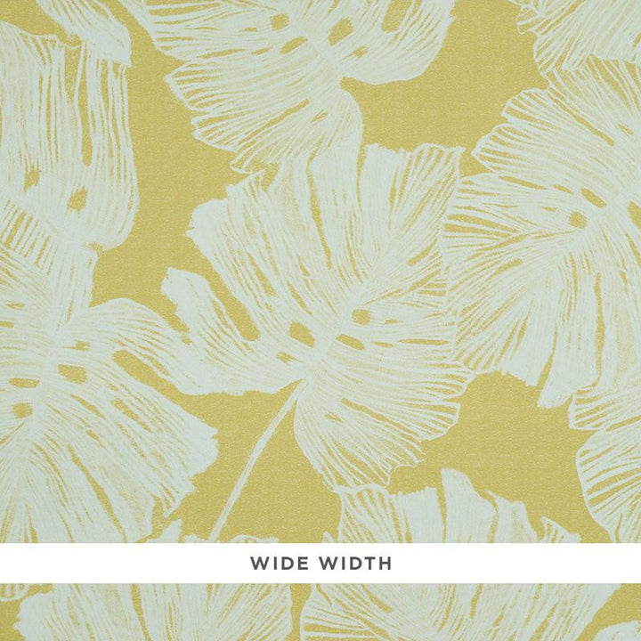 Del Coco Yellow 5011631 by Schumacher Designer Wallpaper Perennial Favorites 41.5" - Swanky Fabrics -