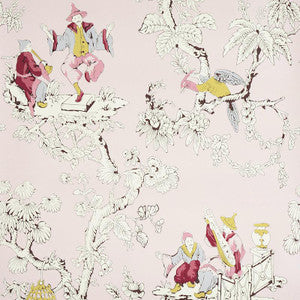 Chinoiserie Moderne Pink 5011651 by Schumacher Wallpaper