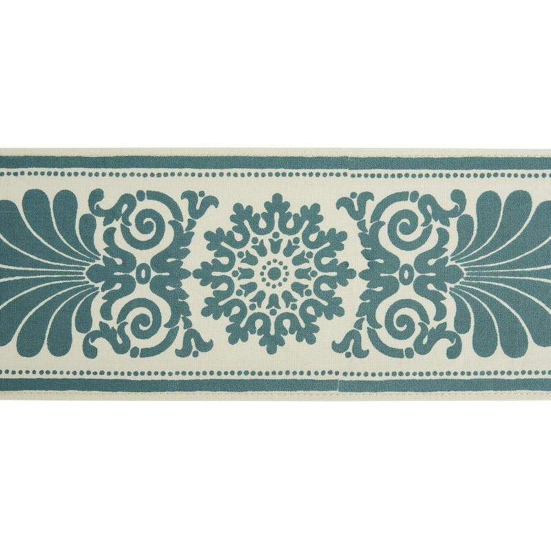 Yvonne Tape Peacock 79141 by Schumacher Designer Trim Jill Lasersohn - Swanky Fabrics -
