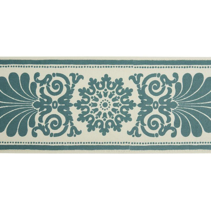 Yvonne Tape Peacock 79141 by Schumacher Designer Trim Jill Lasersohn - Swanky Fabrics -