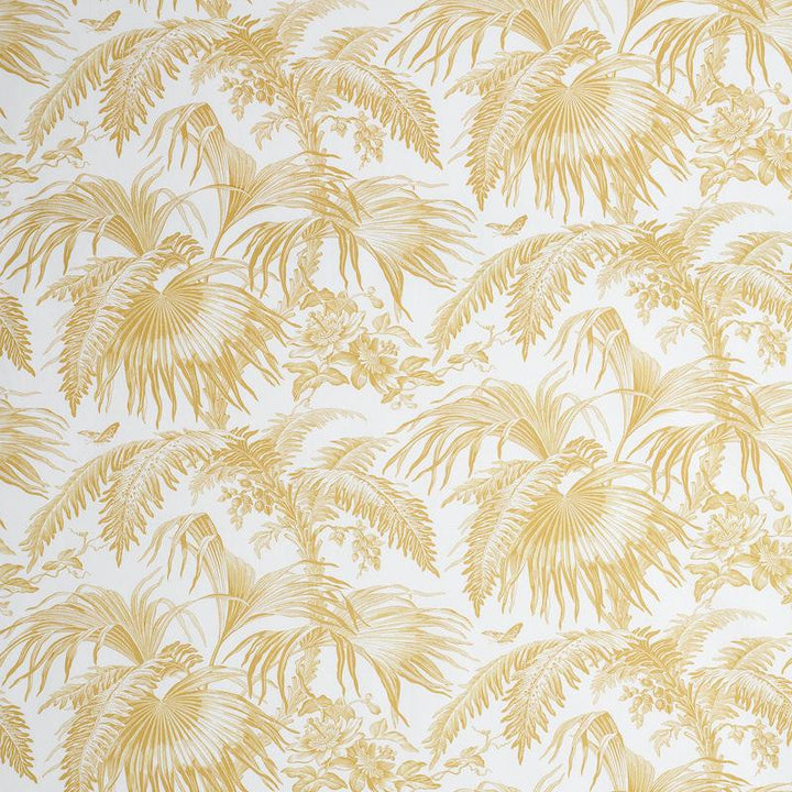 Toile Tropique Gold 179510 by Schumacher Fabric Jill Lasersohn 18.0" - Fabric Carolina -