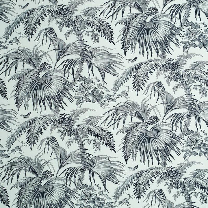 Toile Tropique Black 179511 by Schumacher Fabric Jill Lasersohn 18.0" - Fabric Carolina -