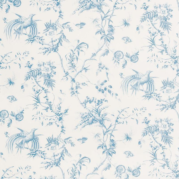 Toile De La Prairie Blue 179570 by Schumacher Fabric Jill Lasersohn 27.0" - Fabric Carolina -