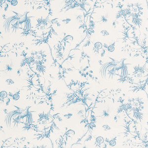 Toile De La Prairie Blue 179570 by Schumacher Fabric