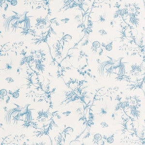 Toile De La Prairie Blue 179570 by Schumacher Fabric