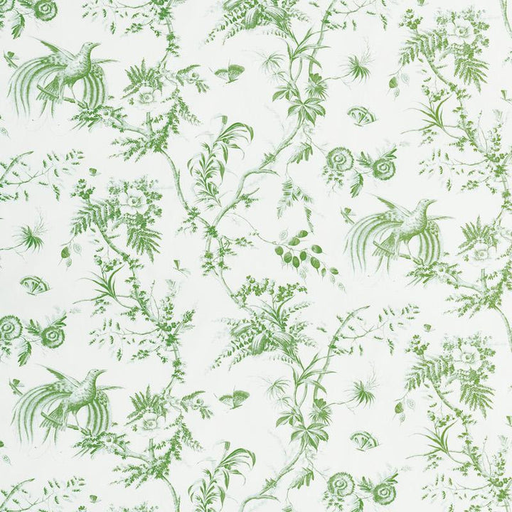 Toile De La Prairie Green 179571 by Schumacher Fabric Jill Lasersohn 27.0" - Fabric Carolina -