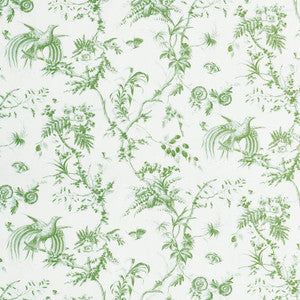 Toile De La Prairie Green 179571 by Schumacher Fabric