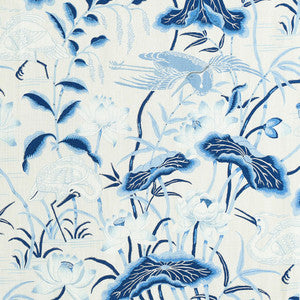 Lotus Garden Porcelain 179042 by Schumacher Fabric