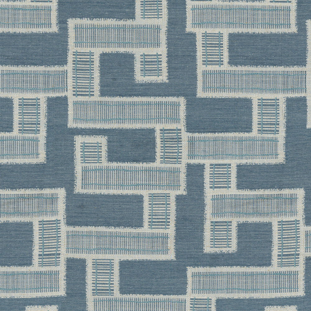 Express Track Azure 470550 by PKL Studio Fabric - 82% polyester, 13% cotton, 5% linen India 35000 Horizontal: 13.75 and Vertical: 19.75 54 - Fabric Carolina -