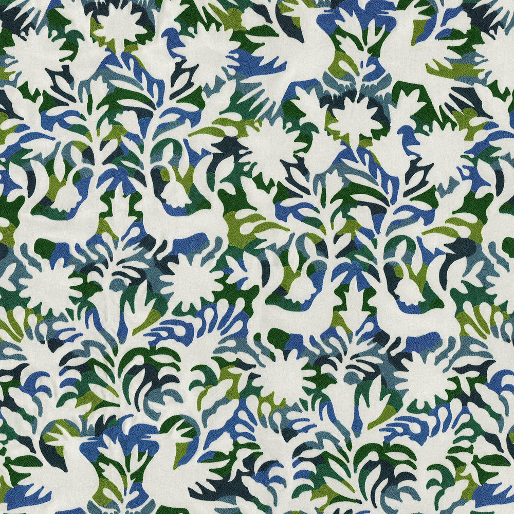 Free Spirit Emb Tropics 470581 by PKL Studio Fabric - Base: 100% cotton Emb: 100% acrylic India 18000 Horizontal: 26.75 and Vertical: 30.75 57 - Fabric Carolina -
