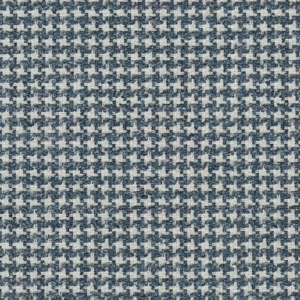 Lia Houndstooth Indigo 470605 by PKL Studio Fabric - 100% polyester India 51000 Horizontal: 0.625 and Vertical: 0.625 54 - Fabric Carolina -