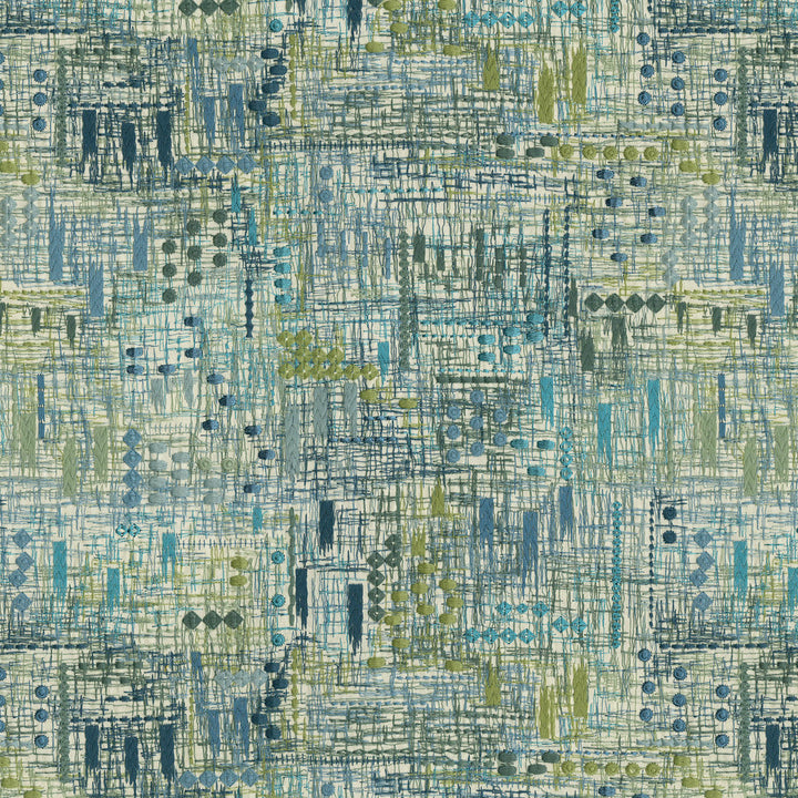Handmade Emb Azure 470811 by PKL Studio Fabric - Base: 100% cotton EMB: 80% polyester, 20% rayon India 51000 Horizontal: 16.5 and Vertical: 15 54 - Fabric Carolina -