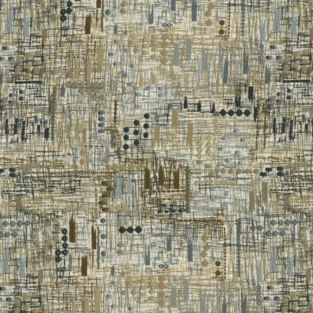 Handmade Emb Café 470812 by PKL Studio Fabric - Base: 100% cotton EMB: 80% polyester, 20% rayon India 51000 Horizontal: 16.5 and Vertical: 15 54 - Fabric Carolina -
