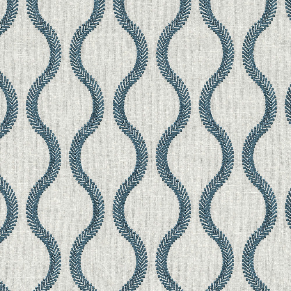 Flourish Emb Porcelain 470820 by PKL Studio Fabric - Base: 52% polyester, 48% cotton Emb: 100% rayon India 51000 Horizontal: 3.88 and Vertical: 4.5 55 - Fabric Carolina -