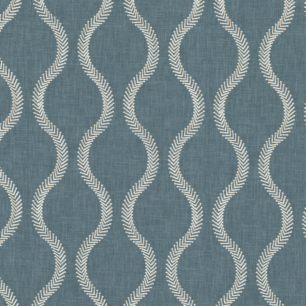 Flourish Emb Baltic 470821 by PKL Studio Fabric - Base: 52% polyester, 48% cotton Emb: 100% rayon India 51000 Horizontal: 3.88 and Vertical: 4.5 55 - Fabric Carolina -