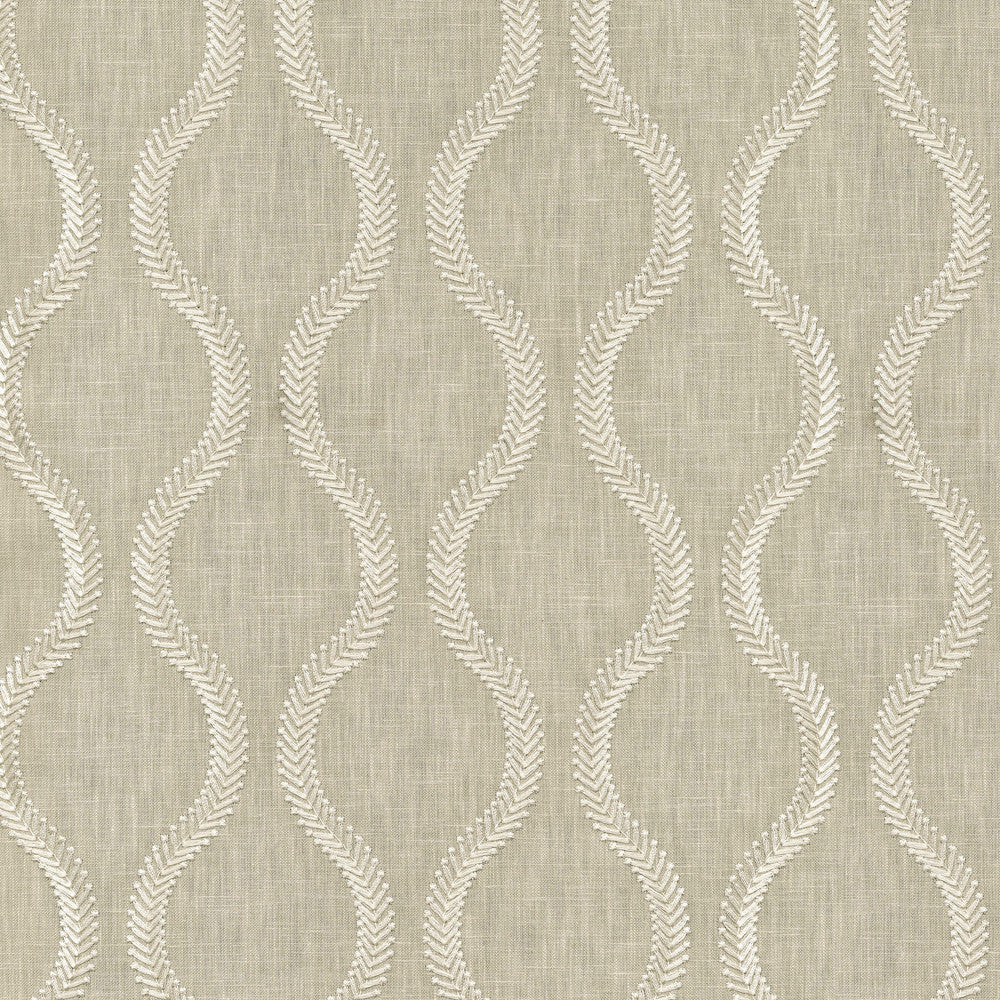 Flourish Emb Linen 470824 by PKL Studio Designer Fabric - Base: 52% polyester, 48% cotton Emb: 100% rayon India 51000 Horizontal: 3.88 and Vertical: 4.5 55 - Swanky Fabrics -