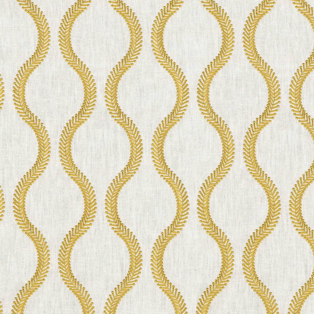 Flourish Emb Gold 470825 by PKL Studio Fabric - Base: 52% polyester, 48% cotton Emb: 100% rayon India 51000 Horizontal: 3.88 and Vertical: 4.5 55 - Fabric Carolina -