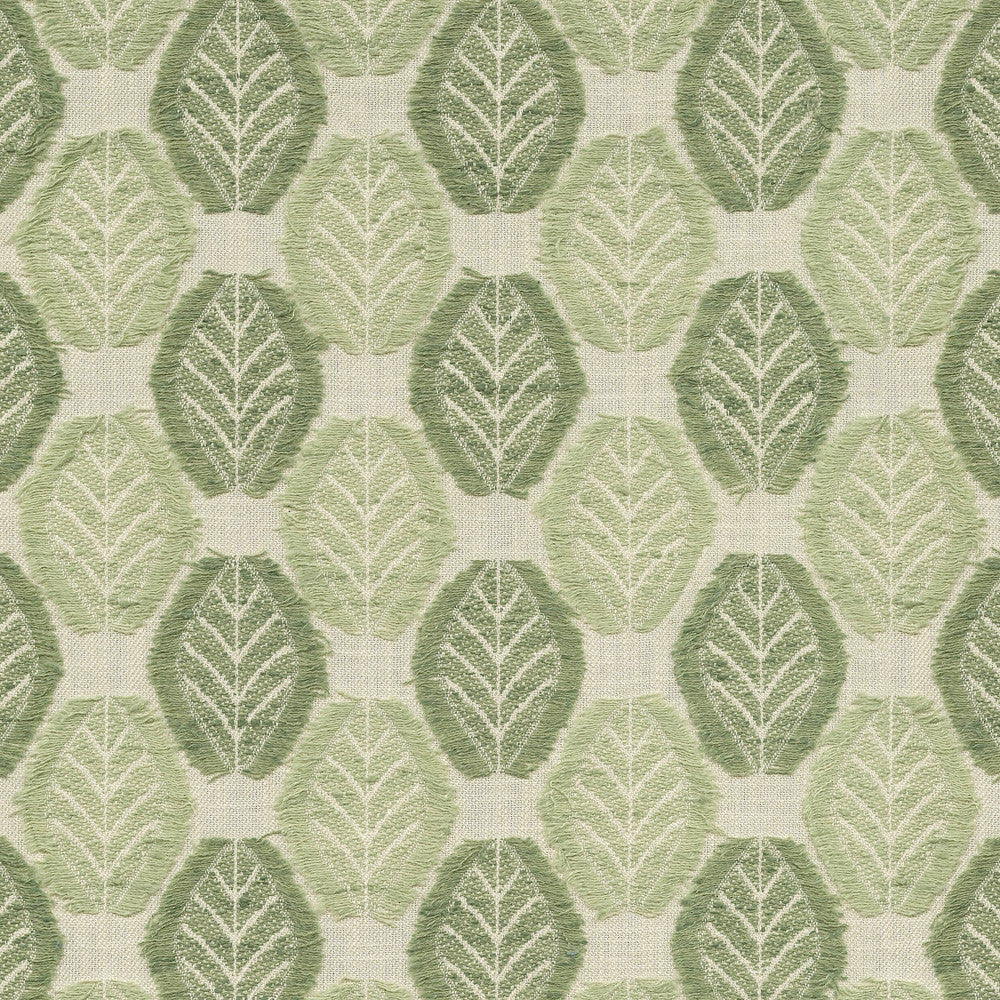 Fringe Leaf Celadon 470830 by PKL Studio Fabric - 43% cotton, 57% polyester India 30000 Horizontal: 3.38 and Vertical: 3.75 55 - Fabric Carolina -