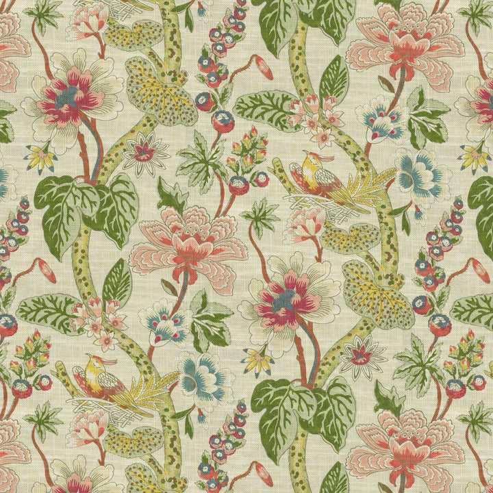 Imogene Apple Blossom 470991 by PKL Studio Fabric - 75% cotton, 25% linen Pakistan 15000 Horizontal: 27 and Vertical: 25.25 54 - Fabric Carolina -