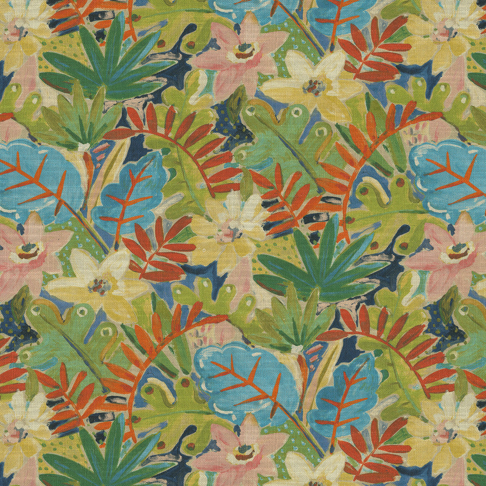 Thriving Jungle 471020 by PKL Studio Fabric - 75% cotton, 25% linen Pakistan 15000 Horizontal: 13.5 and Vertical: 25.25 54 - Fabric Carolina -