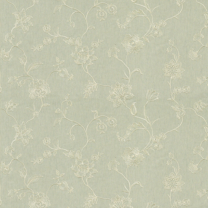 Homestead Mist 471111 by P/K LIFESTYLES Fabric - Base 50% polyester, 30% cotton, 20% linen / Emb. 100% polyester India 15000 Horizontal: 25.5 and Vertical: 15.5 54 - Fabric Carolina -
