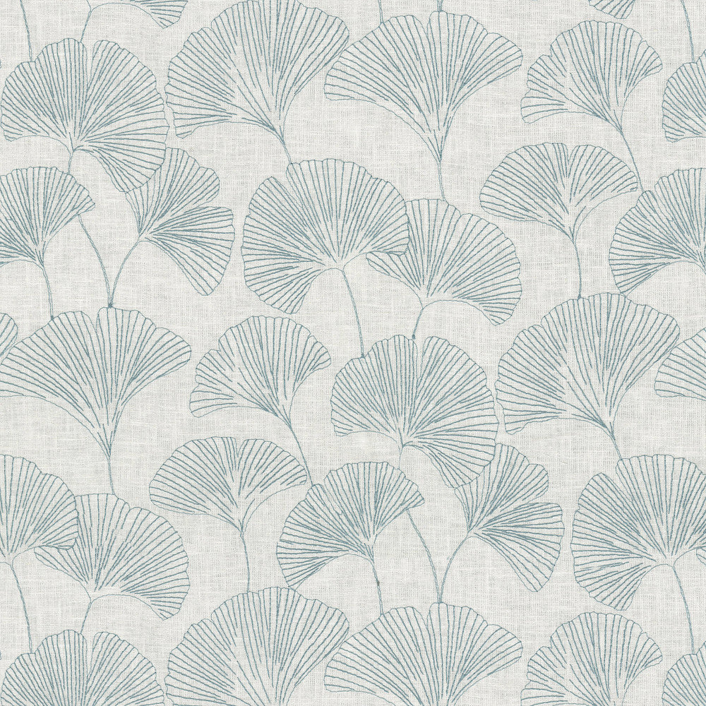 Ginko Emb. Sky 471120 by P/K LIFESTYLES Designer Fabric - Base 55% cotton, 46% polyester / Emb. 49% cotton, 51% polyester India 51000 Horizontal: 17 and Vertical: 15.5 54  - Swanky Fabrics -