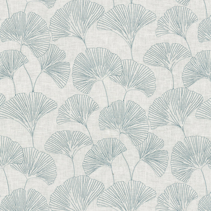 Ginko Emb. Sky 471120 by P/K LIFESTYLES Designer Fabric - Base 55% cotton, 46% polyester / Emb. 49% cotton, 51% polyester India 51000 Horizontal: 17 and Vertical: 15.5 54  - Swanky Fabrics -