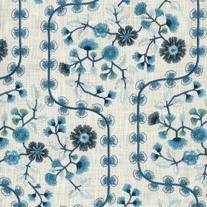 Flower Shower Emb. Azure 471141 By P/K Lifestyles Fabric