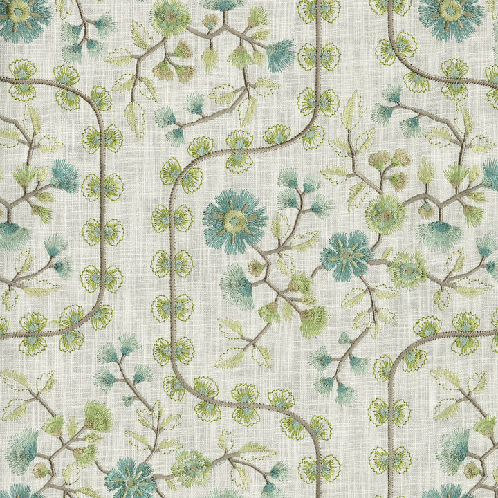 Flower Shower Emb. Spring 471142 by P/K LIFESTYLES Fabric - Base: 100% cotton / Emb 100% rayon India 51000 Horizontal: 13 and Vertical: 15.25 56 - Fabric Carolina -