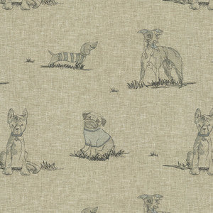 Dog Days Emb. Linen 471220 By P/K Lifestyles Fabric