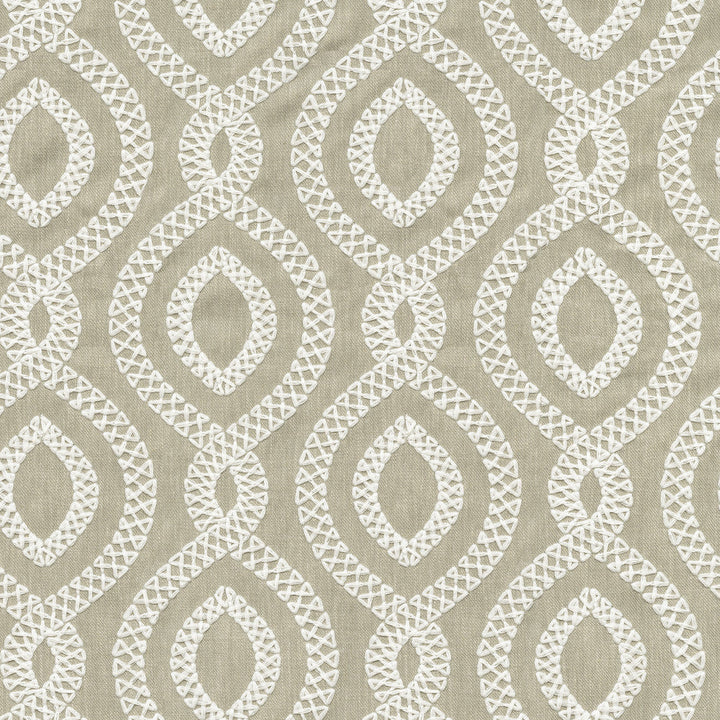 Pavilion Emb. Linen 471285 by P/K LIFESTYLES Designer Fabric - Base 68% polyester, 21% linen, 11% cotton / Emb. 100% polyester India 51000 Horizontal: 6.75 and Vertical: 6.25 54  - Swanky Fabrics -