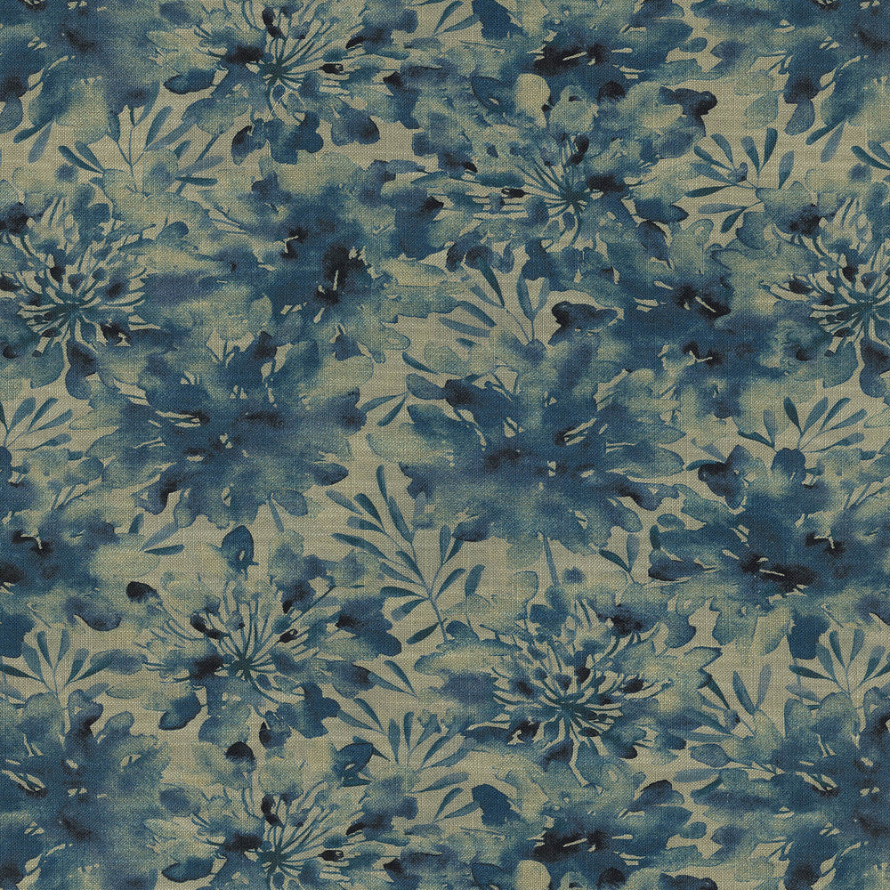 Spellbound Blue Mood 471290 by P/K LIFESTYLES Designer Fabric - 75% cotton, 25% linen Pakistan 15000 Horizontal: 27 and Vertical: 27 54  - Swanky Fabrics -