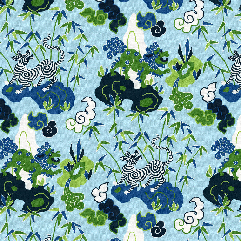 Playful Zebra Turquoise 471320 by P/K LIFESTYLES Designer Fabric - 100% cotton Spain 51000 Horizontal: 13.5 and Vertical: 25.25 54  - Swanky Fabrics -
