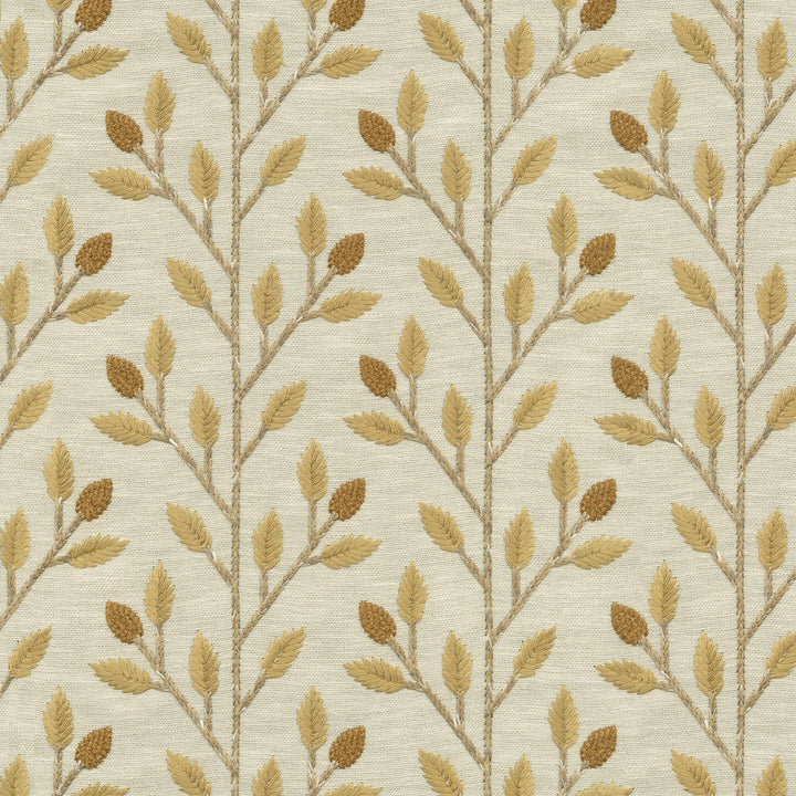 PK Lifestyles Fabric Wheat Field Emb Golden - 72% polyester, 28% cotton EMB: 100% rayon India 51000 Horizontal: 4.87 and Vertical: 4.63 56 - My Fabric Connection -
