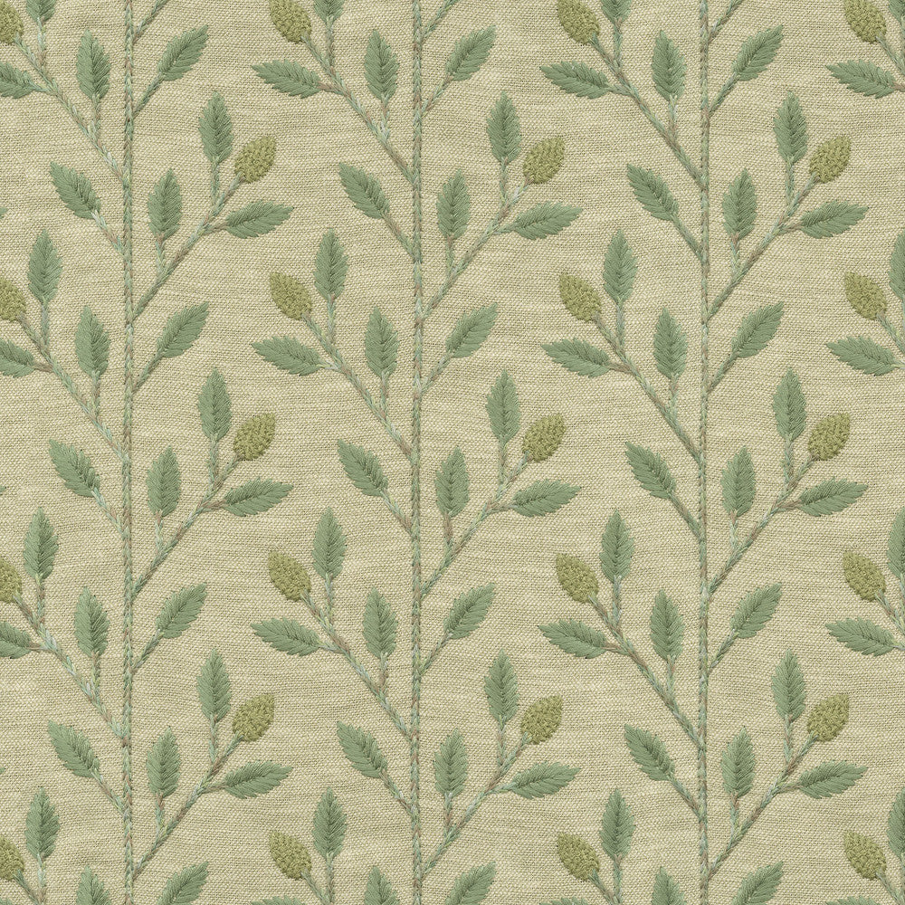 PK Lifestyles Fabric Wheat Field Emb Jade - 72% polyester, 28% cotton EMB: 100% rayon India 51000 Horizontal: 4.87 and Vertical: 4.63 56 - My Fabric Connection -