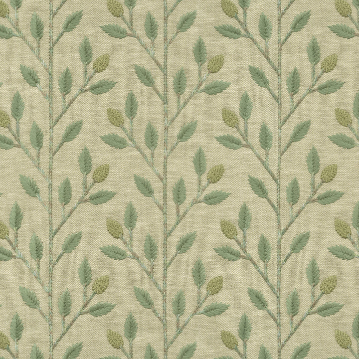 PK Lifestyles Fabric Wheat Field Emb Jade - 72% polyester, 28% cotton EMB: 100% rayon India 51000 Horizontal: 4.87 and Vertical: 4.63 56 - My Fabric Connection -