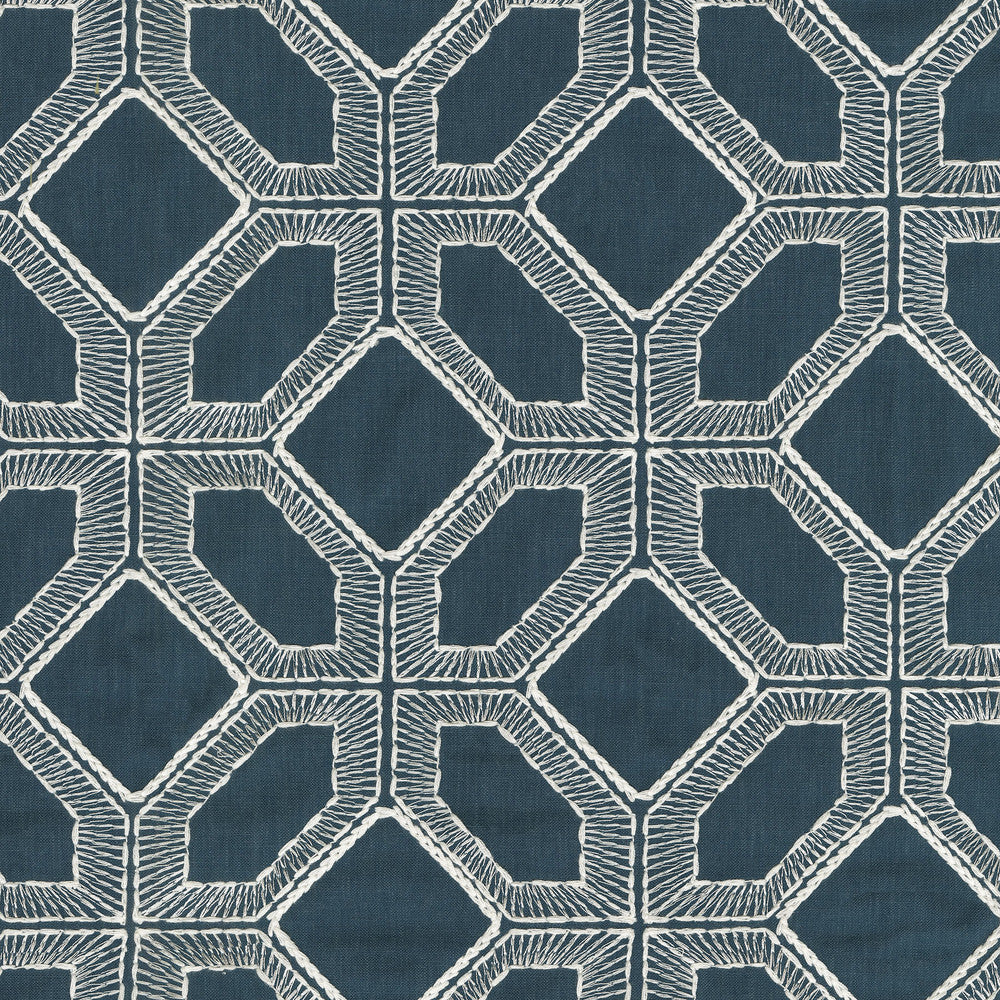 PK Lifestyles Fabric Goa Emb Indigo - 52% polyester, 48% cotton EMB: 56% rayon, 44% cotton India 51000 Horizontal: 6.5 and Vertical: 6.25 54 - My Fabric Connection -
