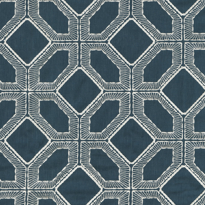 PK Lifestyles Fabric Goa Emb Indigo - 52% polyester, 48% cotton EMB: 56% rayon, 44% cotton India 51000 Horizontal: 6.5 and Vertical: 6.25 54 - My Fabric Connection -