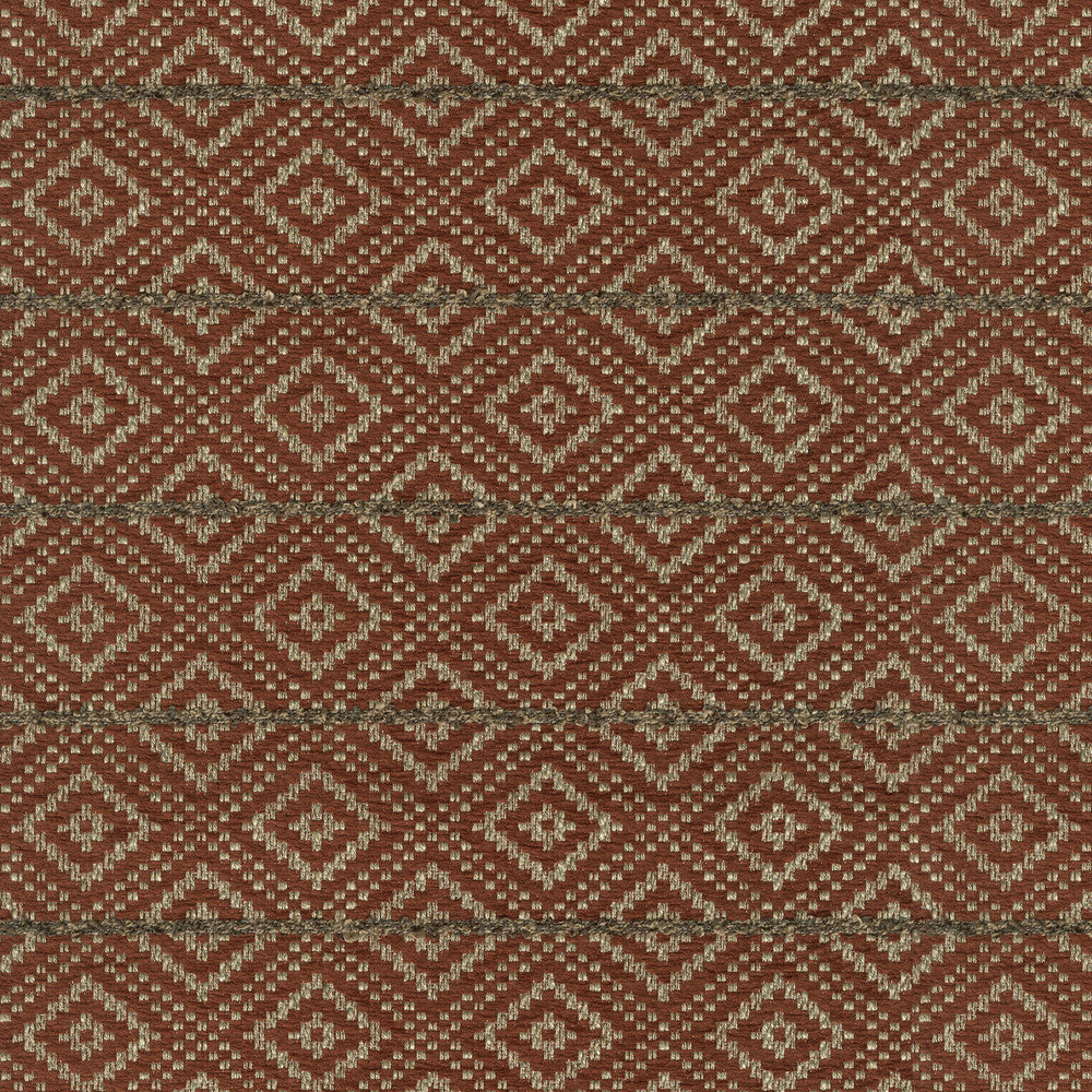 PK Lifestyles Fabric Diamante Cinnabar - 95% polyester, 5% linen India 51000 Horizontal: 2.75 and Vertical: 2.5 55 - My Fabric Connection -