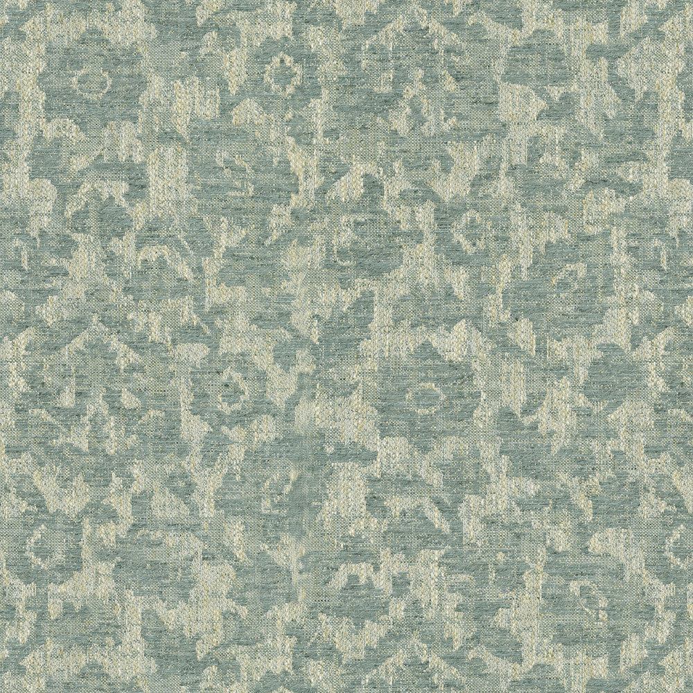 PK Lifestyles Fabric Bijar Floral Seaglass - 88% polyester, 12% linen India 50000 Horizontal: 13.75 and Vertical: 13.63 55 - My Fabric Connection -