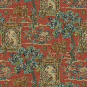 PK Lifestyles Fabric Utopian Garden Persimmon
