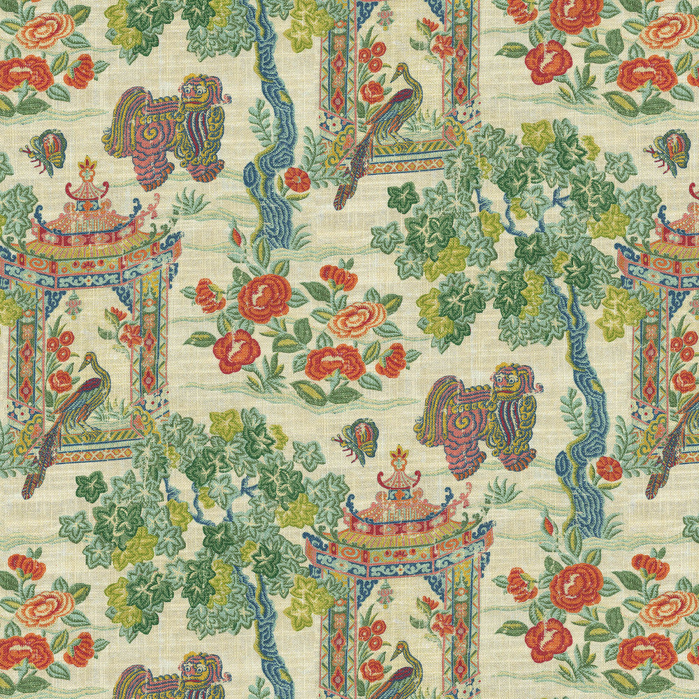 PK Lifestyles Fabric Utopian Garden Bloom - 75% cotton, 25% linen Pakistan 15000 Horizontal: 13.5 and Vertical: 25.25 54 - My Fabric Connection -