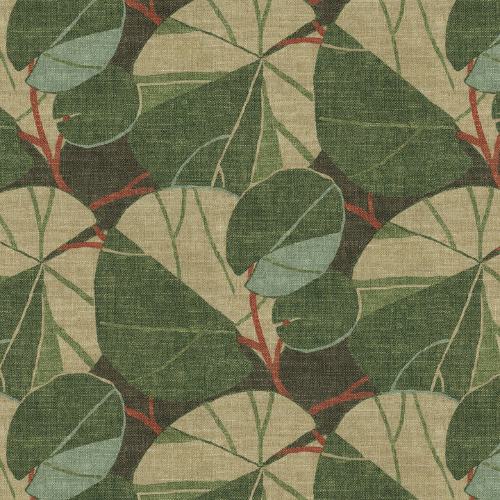 PK Lifestyles Fabric Leafy Place Grasshopper - 75% cotton, 25% linen Pakistan 15000 Horizontal: 13.5 and Vertical: 25.25 54 - My Fabric Connection -