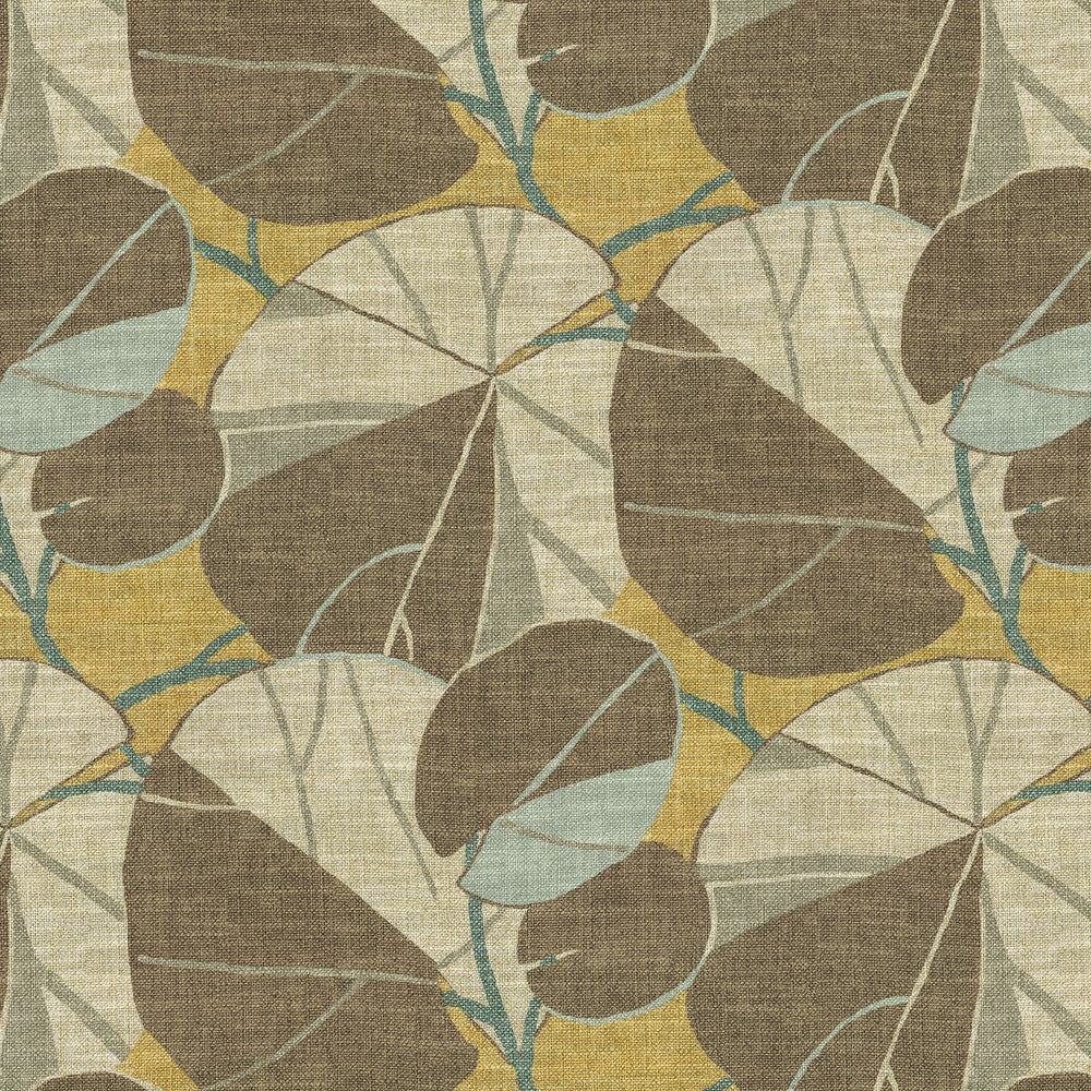PK Lifestyles Fabric Leafy Place Jonquil - 75% cotton, 25% linen Pakistan 15000 Horizontal: 13.5 and Vertical: 25.25 54 - My Fabric Connection -