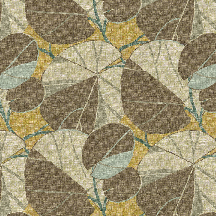 PK Lifestyles Fabric Leafy Place Jonquil - 75% cotton, 25% linen Pakistan 15000 Horizontal: 13.5 and Vertical: 25.25 54 - My Fabric Connection -
